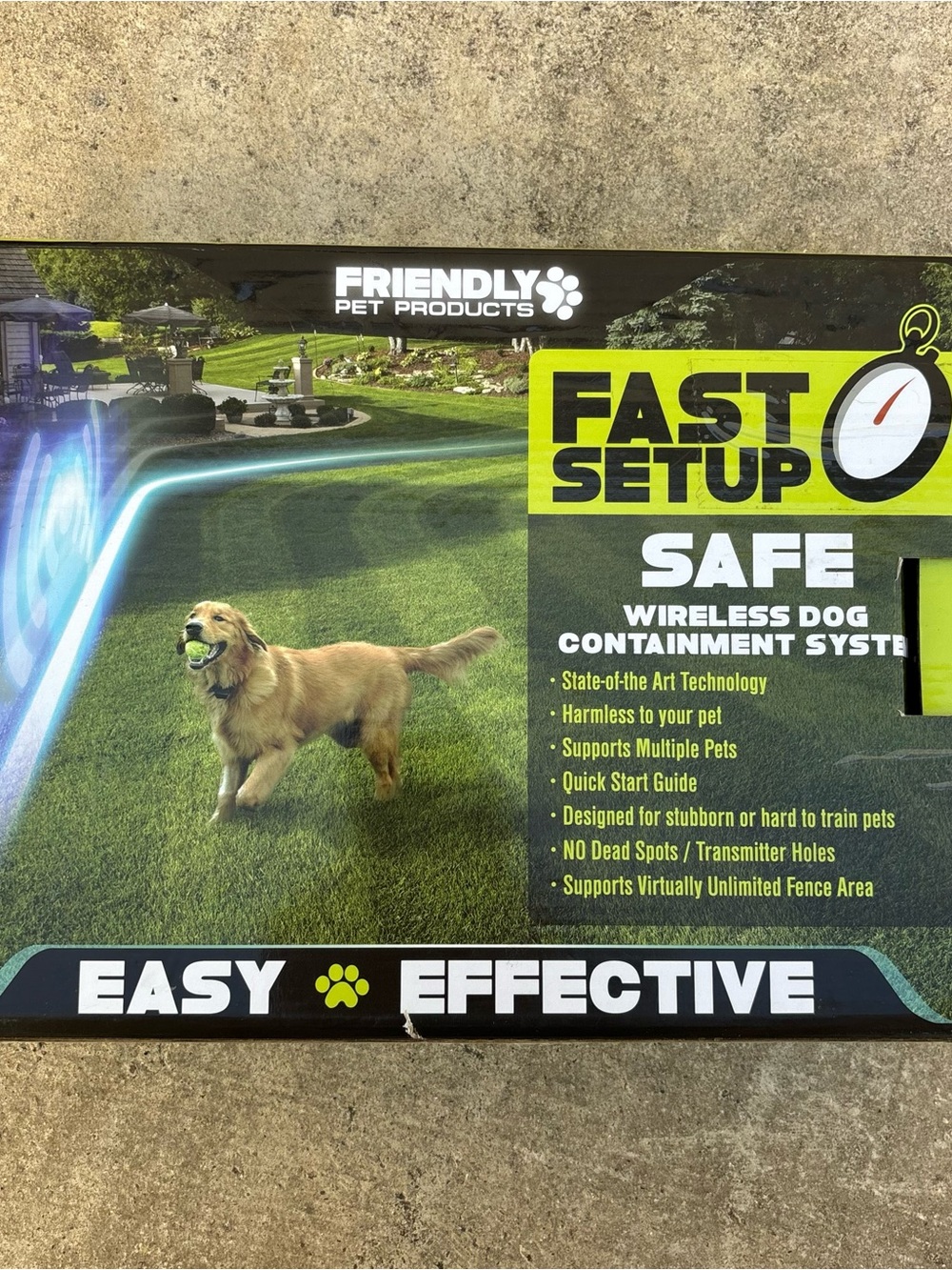 Friendly Pet Products Wireless Dog Fence Containment System w Collar & Manual